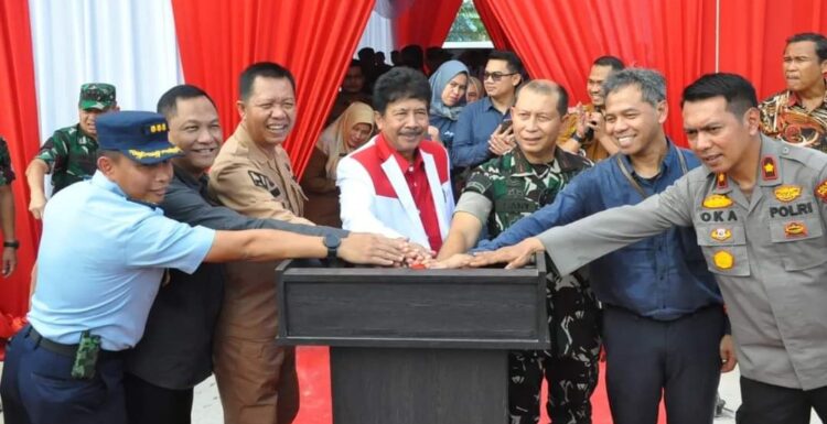 Korem 031/WB Ikuti Peresmian 2.664 titik sumber air bersih di seluruh wilayah Indonesia Secara Virtual oleh Kepala Staf Angkatan Darat