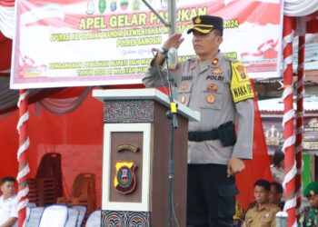 Polres Samosir Siap Amankan Pilkada 2024 : Apel Gelar Pasukan Operasi Mantap Praja Toba Dilaksanakan