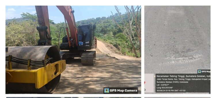 Miris’ Excavator Melintas,Jalan Aspal Jadi Rusak dan  Megelupas, Siapa Yang Membeckinggi Dibelakang???