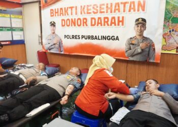 Tambah Stok Darah PMI, Polres Purbalingga Gelar Donor Darah