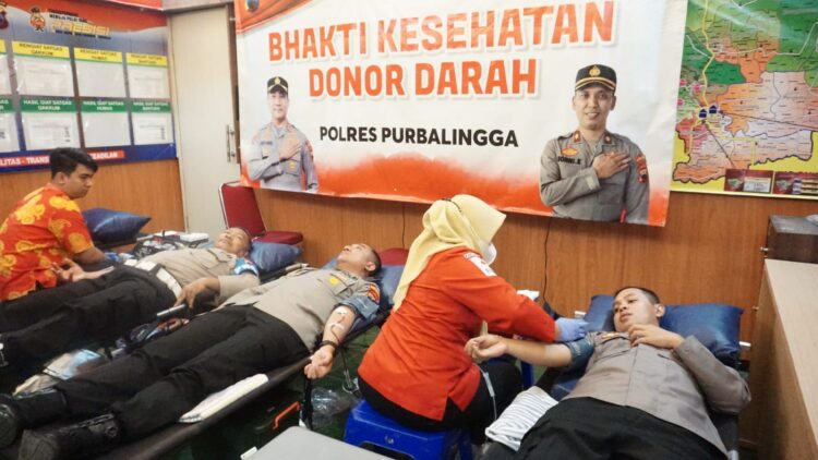Tambah Stok Darah PMI, Polres Purbalingga Gelar Donor Darah