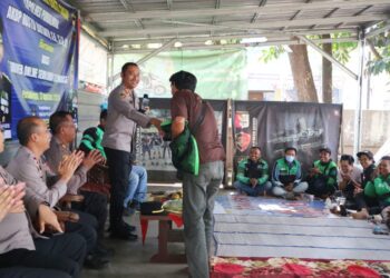 Kapolres Purbalingga Ajak Komunitas Ojek Online Perhatikan Keselamatan Berkendara