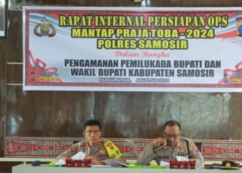Keseriusan Polres Samosir Menghadapi Pemilukada 2024 Dengan Melaksanakan Rapat Internal dan Pelatihan Dalmas