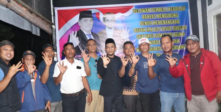 Relawan Pembela Keadilan Rakyat, Deklarasi Dukung Paslon Nomor 3 (H.M ALi Yusuf Siregar – Bayu Sumantri Agung) Jadi Bupati & Wakil Bupati Deli Serdang 2025-2030