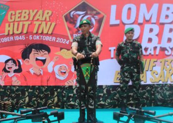 Meriahkan HUT TNI Ke-79, Yonif 132/BS Gelar Lomba PBB Tingkat SLTP