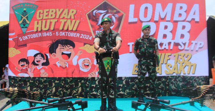 Meriahkan HUT TNI Ke-79, Yonif 132/BS Gelar Lomba PBB Tingkat SLTP