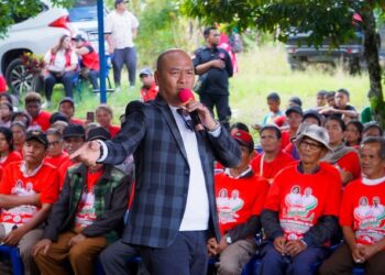 Kampanye Pilkada Taput di Desa Sitampurung, Paslon Satika-Sarlandy Janji Modernisasi UMKM dan Pembangunan Sumber Daya Manusia