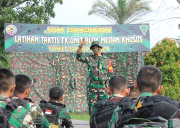 Prajurit Harimau Kampar Yonif 132/BS Laksanakan Latihan Taktis Tingkat Unit Blok Medan Khusus