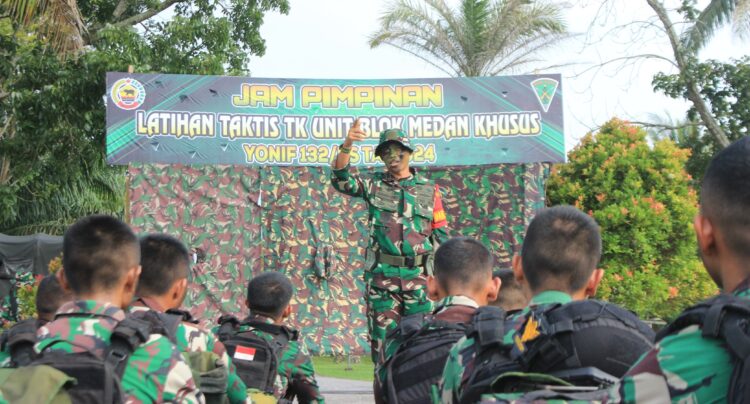 Prajurit Harimau Kampar Yonif 132/BS Laksanakan Latihan Taktis Tingkat Unit Blok Medan Khusus