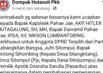 Viral ! Kapolsek Dan Danramil Pahae Jae, DPRD Terpilih, Kades Bertemu Diduga Bahas Suksesi Pilkada