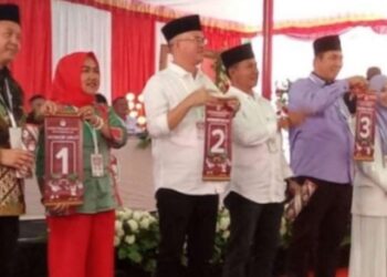 KPUD Kota Pagar Alam Rapat Pleno Pengambilan No Urut Pasangan Calon Wali Kota dan Wakil Wali Wali Kota Pagar Alam 2024-2029