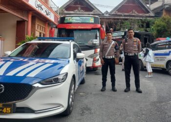 Pengamanan dan Pengawalan Ketat Kontingen PON XXI Aceh-Sumut 2024 di Kabupaten Samosir