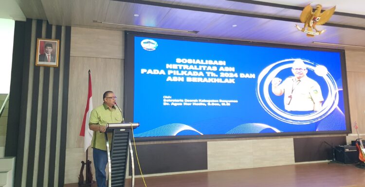 Sekda Banyumas Ingatkan Netralitas dan Core Values ASN BerAKHLAK di Lingkungan RSUD Ajibarang