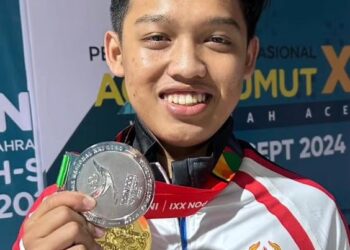 Alif Satria Bahari Atlet Menembak Banyumas Sumbang Emas Untuk Jateng Pada Event PON 2024