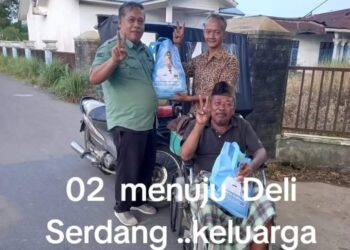 Manfaatkan Bansos Gambar PJ Bupati, Oknum ASN Inspektorat Deliserdang Kampanye Cabup 02