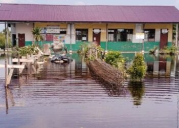 Akibat Banjir Yang Melanda di Rohil, Sekolah Terpaksa Diliburkan