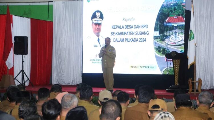 PJ Bupati Undang Camat Kepala Desa BPD Se Kab Subang Dalam Rangka Memperkuat Sinergi