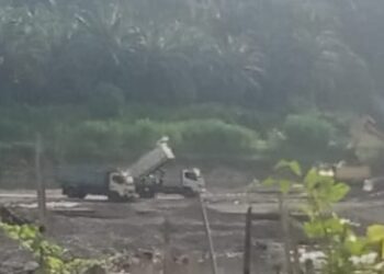 Penambang Pasir di Sungai Batang Timah Milik Rian Yang Diduga Titik Koordinatnya Tidak Tepat Masih Berjalan, Dimana Penegak Hukum ?
