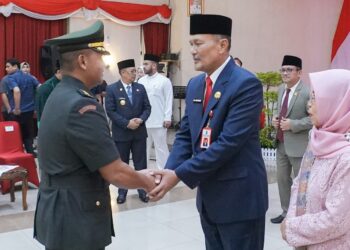 Kepala Staf Koren 031/Wira Bima Hadiri Pelantikan dan Pengambilan Sumpah Sekretaris Daerah Provinsi Riau