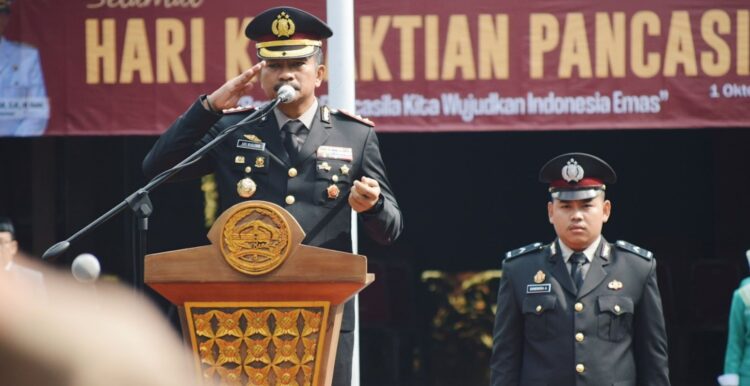 Kapolresta Pimpin Upacara Peringatan Hari Kesaktian Pancasila Tingkat Kabupaten Banyumas