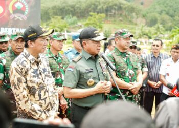 Panglima TNI Resmikan Pembangunan 20 Pompa Hidram di Rawalo