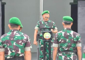 Upacara Kenaikan Pangkat Prajurit Korem 031/Wira Bima.