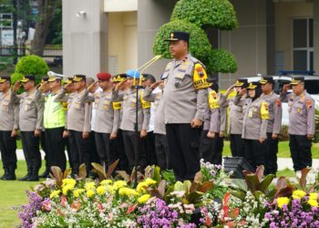 Apel Pergeseran Pasukan BKO PAM TPS Di Polda Jateng, Wakapolda Jateng: Jaga Nama Baik Institusi Polri