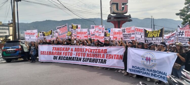 Demo di Polres Taput, Tangkap Segera  Penyebar dan Pengedit Video Porno Hina Satika Simamora