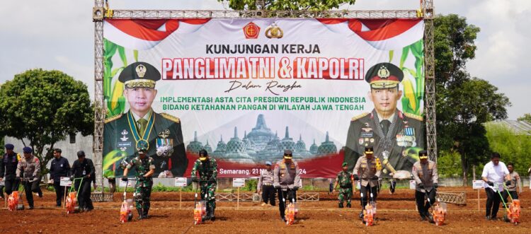 Kapolri dan Panglima TNI Cek Kesiapan Jajaran TNI-Polri Dukung Program Ketahanan Pangan