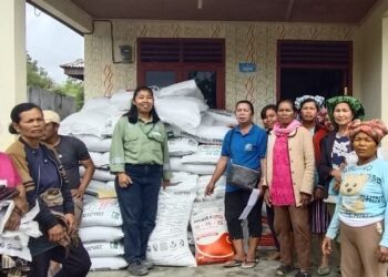 TPL Sektor Aek Raja Salurkan Dukungan Pupuk, Tingkatkan Produksi Petani Desa Aek Raja