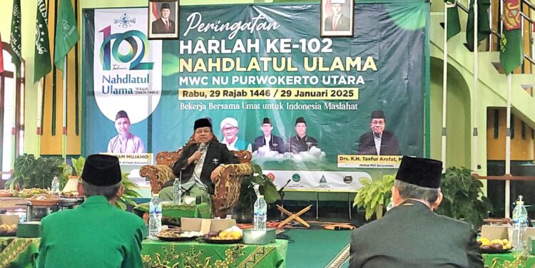 Harlah ke-102 NU, MWCNU Purwokerto Utara Gelar Pengajian