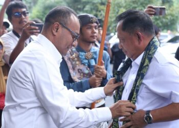 Pj. Bupati Subang Kang Ade Menerima Kunjungan Kerja Mendagri Tito Karnavian Peninjauan Implementasi SIMBG