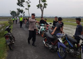 Datangi Lokasi Balap Liar, Satlantas Polres Purbalingga Amankan 14 Sepeda Motor
