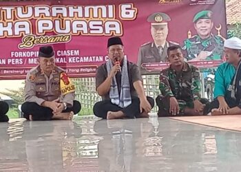 Forkopimcam Kecamatan Ciasem Buka Bersama Wartawan, Kapolsek Paparkan Himbuan Kamtibmas