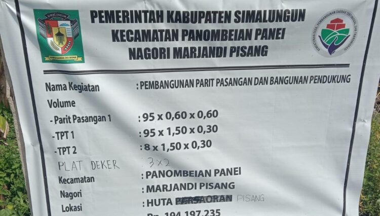Desa Marjadi Pisang Kecamatan Panombeian Pane Kabupaten Simalungun Thn 2023-2024 Menerima Dana Desa Rp.1,4 M lebih Diduga Dikorupsi Kades
