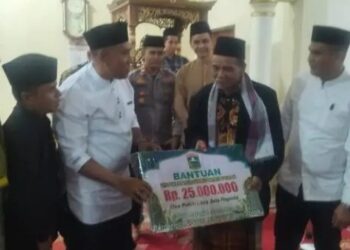Tim Vll TSR Kabupaten Solok Dipimpin Kapolres AKBP Abdul Syukur Felani Kunjungi Mesjid Nurul Yakin Ujung Ladang Nagari Koto Sani Kecamatan X Koto Singkarak