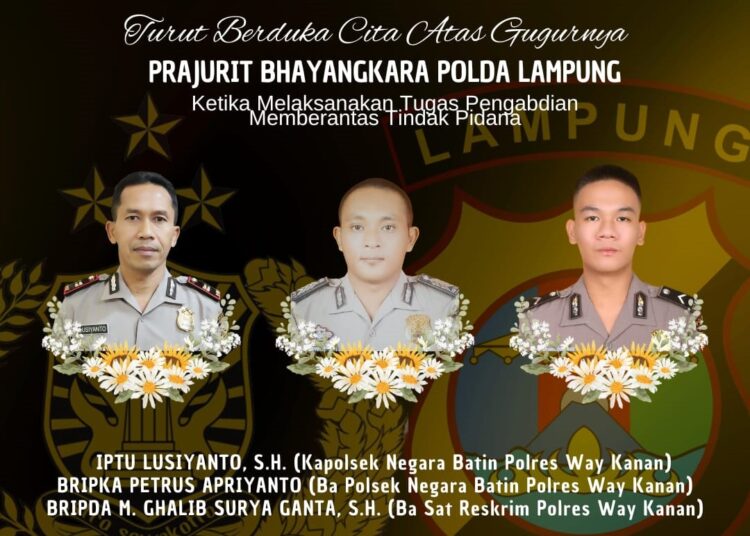 Kapolsek Negara Batin dan 2 Anggota Polisi Meninggal Saat Penggerebekan Judi Sabung Ayam di Way Kanan