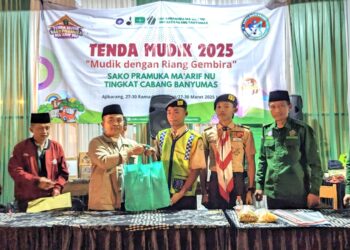 Ketua Sako Pramuka Ma’arif NU Nasional Kunjungi Posko Tenda Mudik Banyumas, Ini Pesannya!