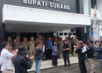 Wartawan Subang Ikut Gelar Unjukrasa Tuntut APH Serius Tangani Tindakan Premanisme Yang Menimpa Hadi