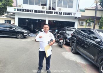 Resmi dilaporkan skertaris lembaga bantuan hukum wartawan kepolda Sumut atas pitnah dan pencemaran nama baik lembaga
