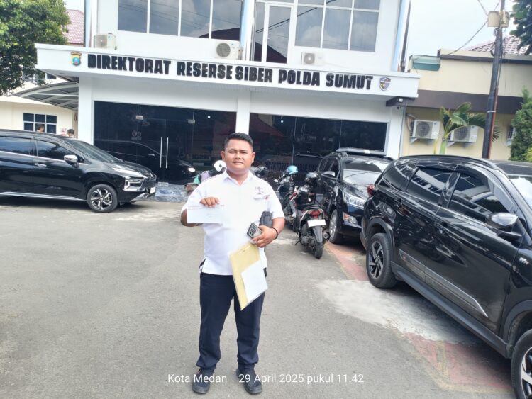 Resmi dilaporkan skertaris lembaga bantuan hukum wartawan kepolda Sumut atas pitnah dan pencemaran nama baik lembaga