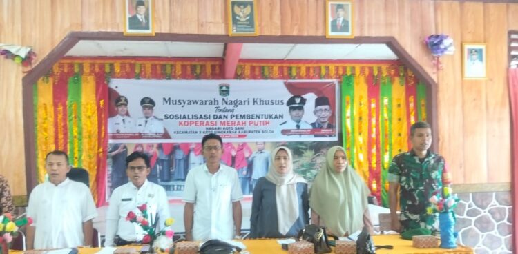 Nagari Koto Sani Gelar Musyawarah Sosialisasi Sekaligus Pembentukan Koperasi Merah Putih