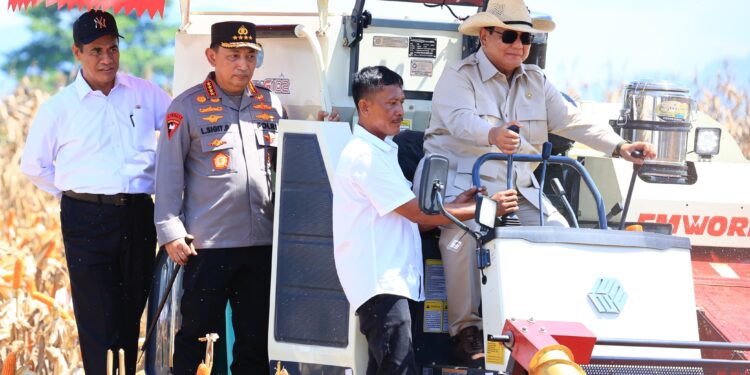 Presiden Prabowo Senang Panen Raya Jagung Inisiasi Polri Berhasil