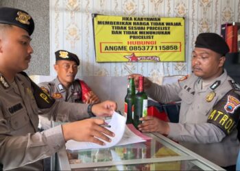 Satsamapta Polres Purbalingga Gelar Razia Penjual Miras