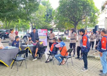 Polda Jateng Sediakan Layanan Kesehatan Gratis, Targetnya Layani 4000 Pengemudi Ojol