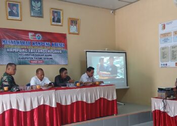 Pemerintah Kampung Tri Tunggal Jaya Kecamatan Banjar Agung Kabupaten Tulang Bawang Resmi Umumkan Terbentuknya Kopdes Merah Putih