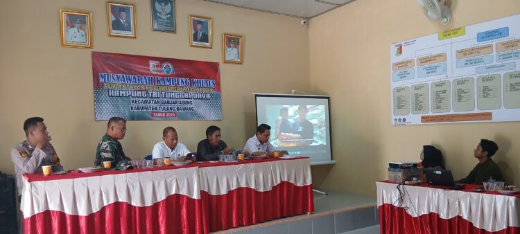 Pemerintah Kampung Tri Tunggal Jaya Kecamatan Banjar Agung Kabupaten Tulang Bawang Resmi Umumkan Terbentuknya Kopdes Merah Putih