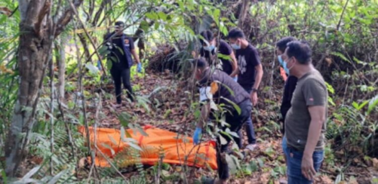 Warga Desa Muara Baru Kecamatan Kayuagung, Temukan Mayat Dalam Karung Tanpa Identitas