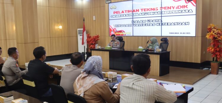 Tingkatkan Kompetensi, Polres Purbalingga Gelar Pelatihan Teknis Penyidik