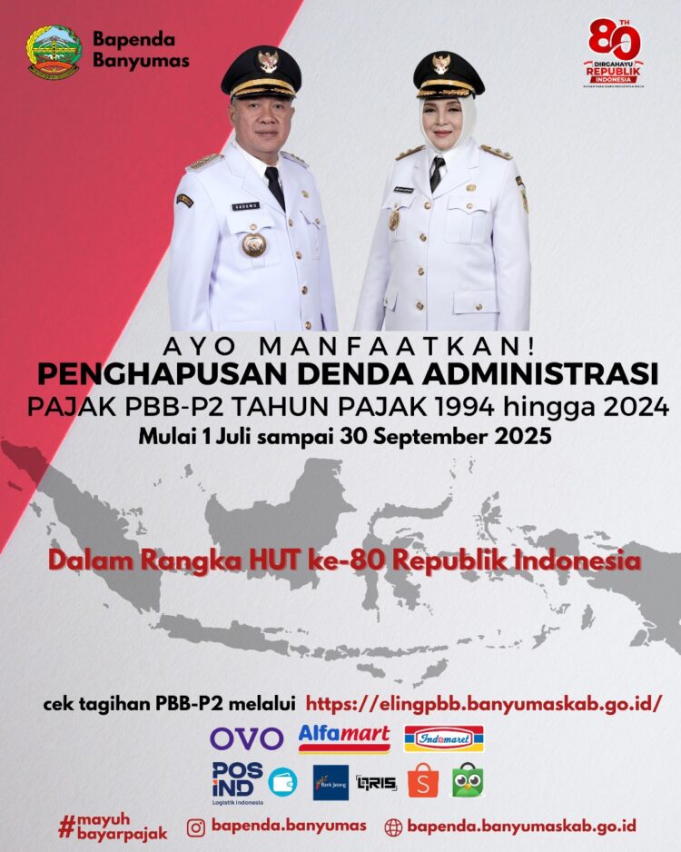 Pemkab Banyumas Hapuskan Denda Pajak Bumi dan Bangunan